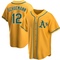 Gold Max Schuemann Men's Oakland Athletics Alternate Jersey - Replica Big Tall