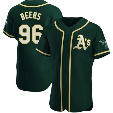 Green Blake Beers Men's Oakland Athletics Alternate Jersey - Authentic Big Tall