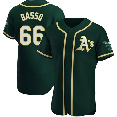 Green Brady Basso Men's Oakland Athletics Alternate Jersey - Authentic Big Tall