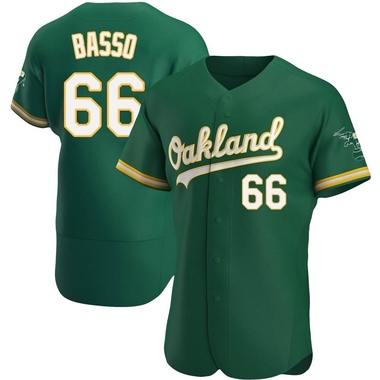 Green Brady Basso Men's Oakland Athletics Kelly Alternate Jersey - Authentic Big Tall