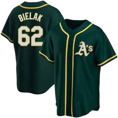 Green Brandon Bielak Men's Oakland Athletics Alternate Jersey - Replica Big Tall