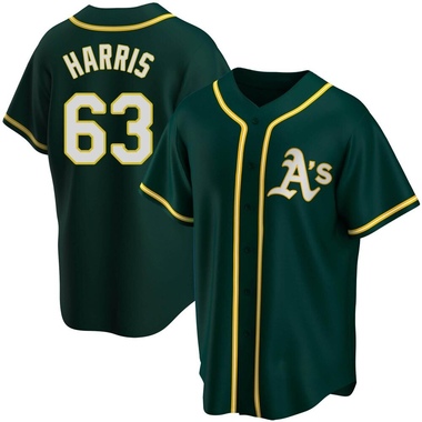 Green Hogan Harris Men's Oakland Athletics Alternate Jersey - Replica Big Tall