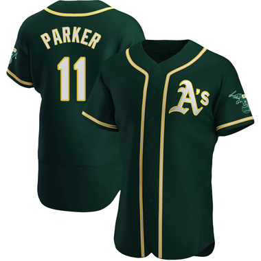 Green Jarrod Parker Men's Oakland Athletics Alternate Jersey - Authentic Big Tall