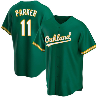 Green Jarrod Parker Men's Oakland Athletics Kelly Alternate Jersey - Replica Big Tall