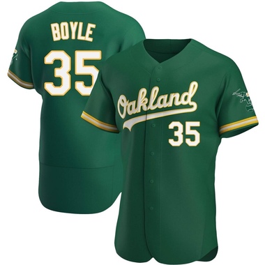 Green Joe Boyle Men's Oakland Athletics Kelly Alternate Jersey - Authentic Big Tall