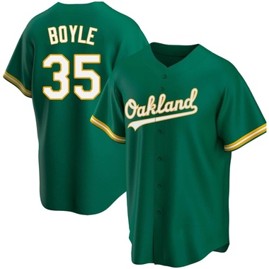 Green Joe Boyle Men's Oakland Athletics Kelly Alternate Jersey - Replica Big Tall