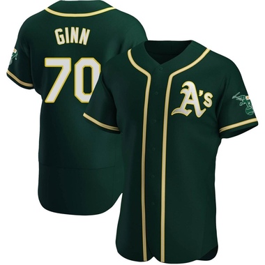 Green J.T. Ginn Men's Oakland Athletics Alternate Jersey - Authentic Big Tall