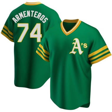 Green Lazaro Armenteros Men's Oakland Athletics R Kelly Road Cooperstown Collection Jersey - Replica Big Tall