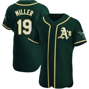 Green Mason Miller Men's Oakland Athletics Alternate Jersey - Authentic Big Tall