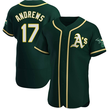 Green Mike Andrews Men's Oakland Athletics Alternate Jersey - Authentic Big Tall