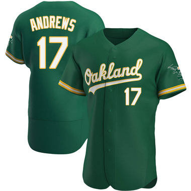 Green Mike Andrews Men's Oakland Athletics Kelly Alternate Jersey - Authentic Big Tall