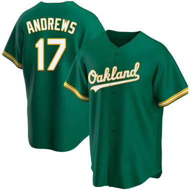 Green Mike Andrews Men's Oakland Athletics Kelly Alternate Jersey - Replica Big Tall