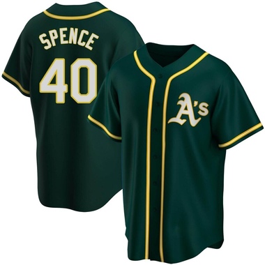 Green Mitch Spence Men's Oakland Athletics Alternate Jersey - Replica Big Tall