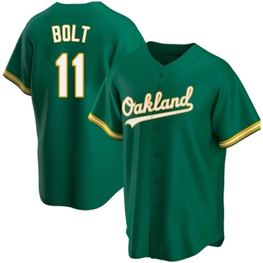 Green Skye Bolt Men's Oakland Athletics Kelly Alternate Jersey - Replica Big Tall