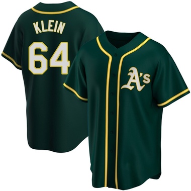 Green Will Klein Men's Oakland Athletics Alternate Jersey - Replica Big Tall