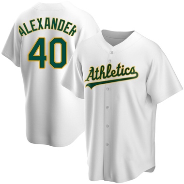 White CJ Alexander Men's Oakland Athletics Home Jersey - Replica Big Tall