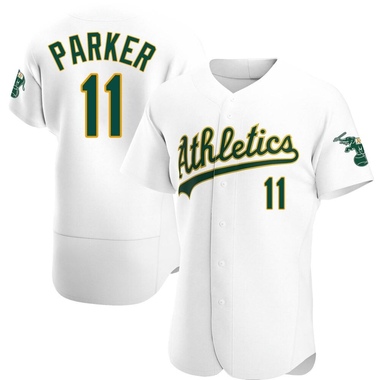 White Jarrod Parker Men's Oakland Athletics Home Jersey - Authentic Big Tall