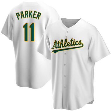 White Jarrod Parker Men's Oakland Athletics Home Jersey - Replica Big Tall