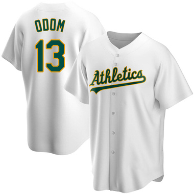 White John Odom Men's Oakland Athletics Home Jersey - Replica Big Tall