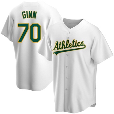 White J.T. Ginn Men's Oakland Athletics Home Jersey - Replica Big Tall