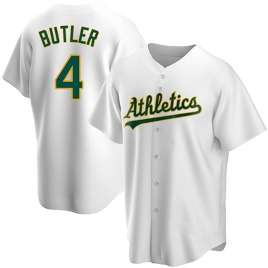 White Lawrence Butler Men's Oakland Athletics Home Jersey - Replica Big Tall