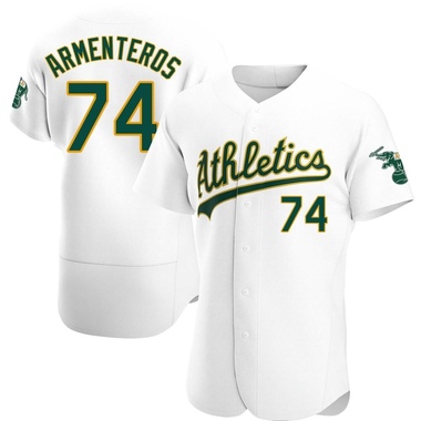 White Lazaro Armenteros Men's Oakland Athletics Home Jersey - Authentic Big Tall