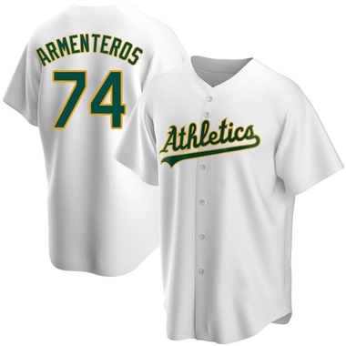 White Lazaro Armenteros Men's Oakland Athletics Home Jersey - Replica Big Tall