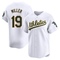 White Mason Miller Men's Oakland Athletics Home Jersey - Limited Big Tall