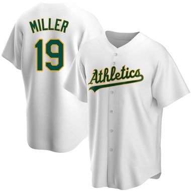 White Mason Miller Men's Oakland Athletics Home Jersey - Replica Big Tall