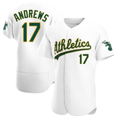 White Mike Andrews Men's Oakland Athletics Home Jersey - Authentic Big Tall