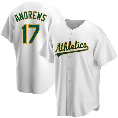 White Mike Andrews Men's Oakland Athletics Home Jersey - Replica Big Tall