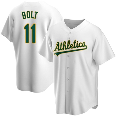 White Skye Bolt Youth Oakland Athletics Home Jersey - Replica