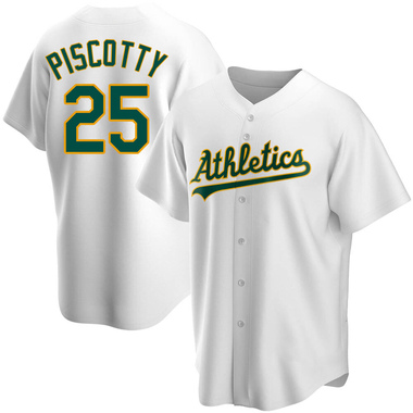 White Stephen Piscotty Men's Oakland Athletics Home Jersey - Replica Big Tall