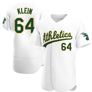 White Will Klein Men's Oakland Athletics Home Jersey - Authentic Big Tall